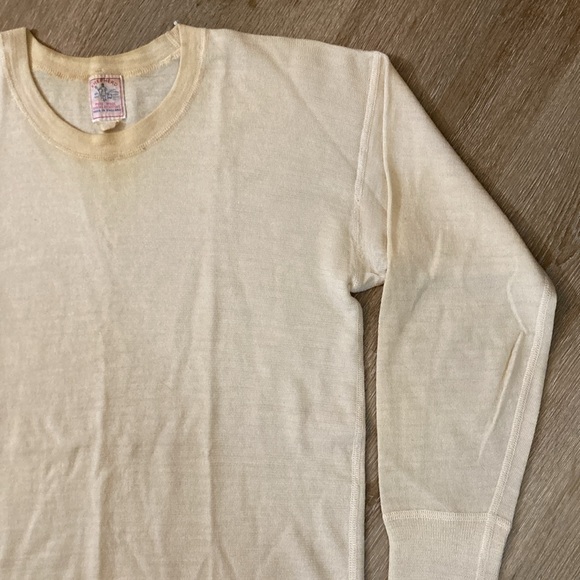 Vintage Shepherd Pure Wool Thermal Undershirt Sweater 1940s WW2 Size 38.5 / S/M - Picture 4 of 13